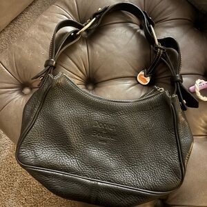 Dooney & Bourke Black Pebbled Leather Hobo Bag